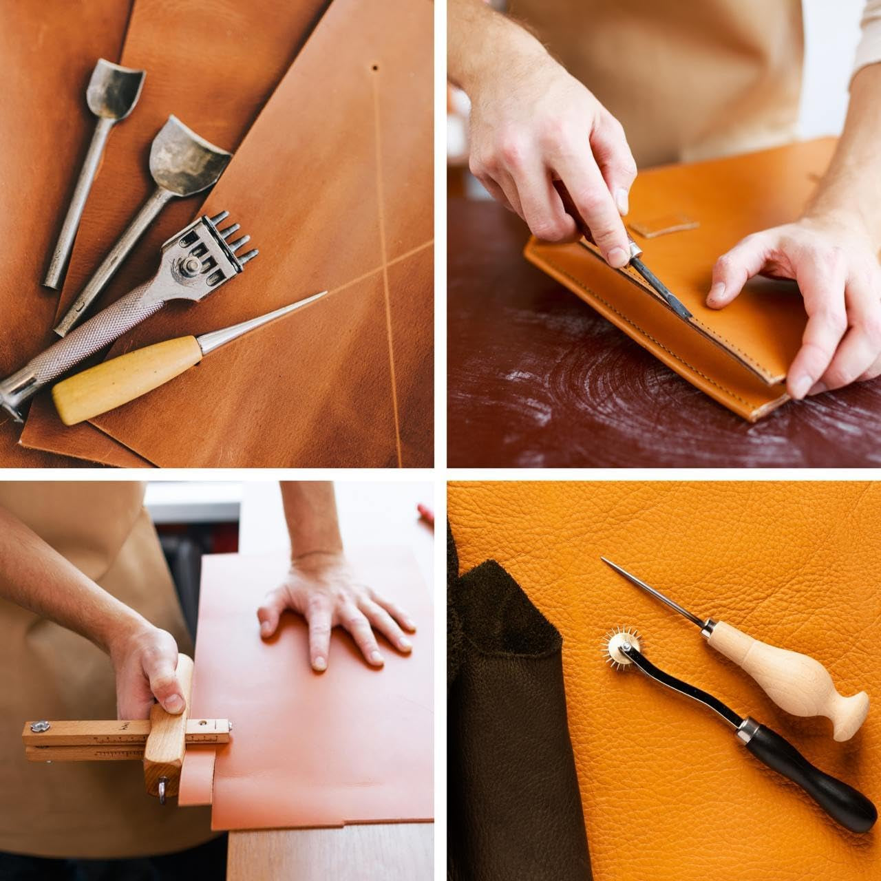 2,2 Lbs Genuine Brown Leather Scraps - 1.3-2.0MM Thick Genuine Top Full Grain Oil Tan for Crafting, Sewing, Tooling, and DIY Projects – Genuine Leather Pieces in Various Sizes