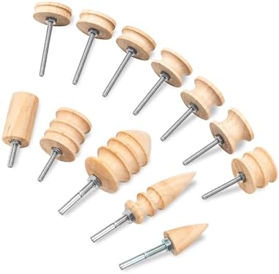 Leather Edge Burnishing and Polishing Bits Set for Rotary Tools (12 pcs)