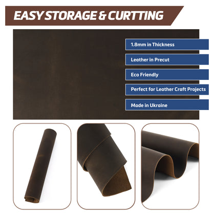 Crazy Horse Full Grain Cowhide Leather Sheets