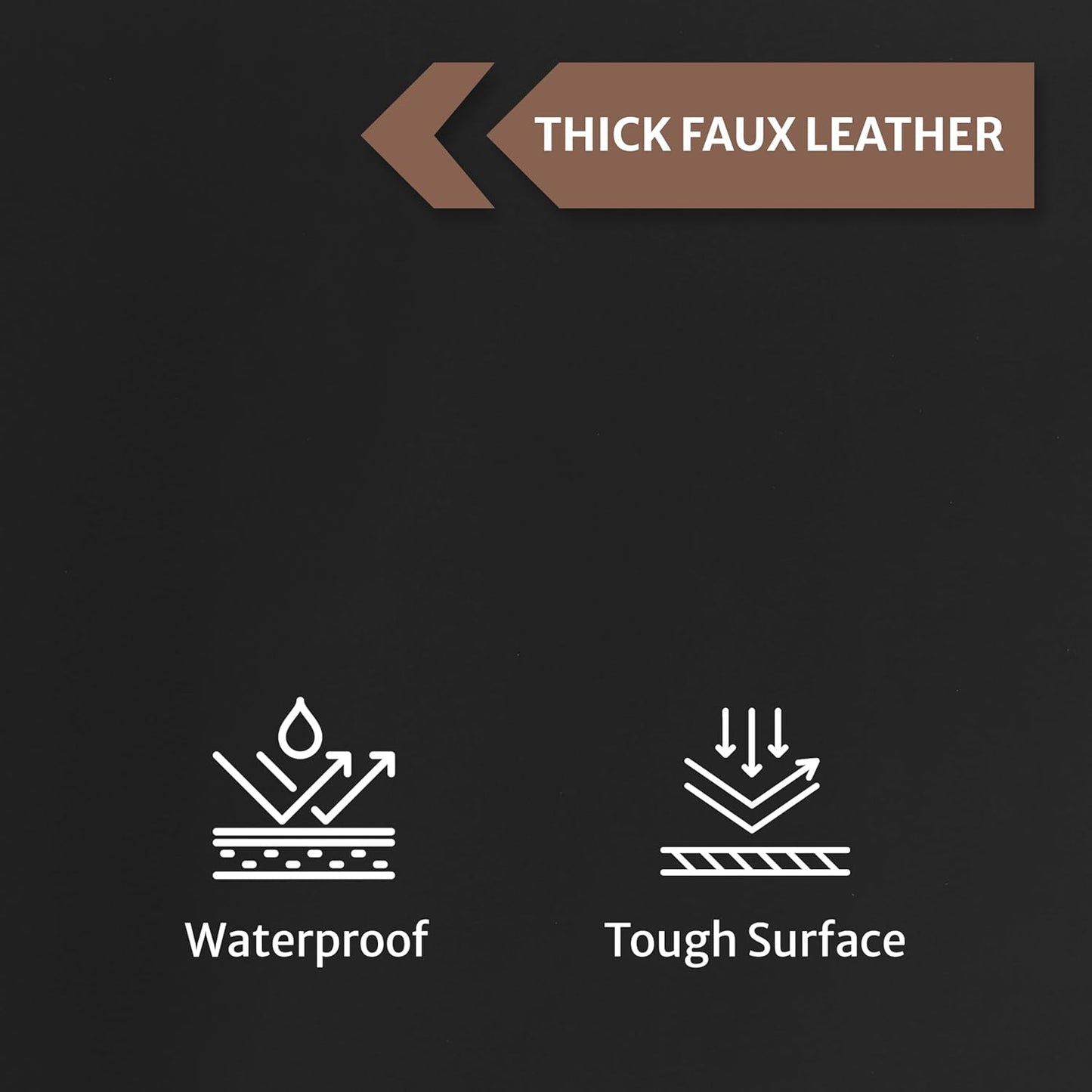 12''X24'' Faux Leather Fabric Sheet for Crafts - Black 1.6-1.8 MM Thick - Thick Durable Synthetic Upholstery Fake Leather Vinyl Sheet for Arts and Crafts