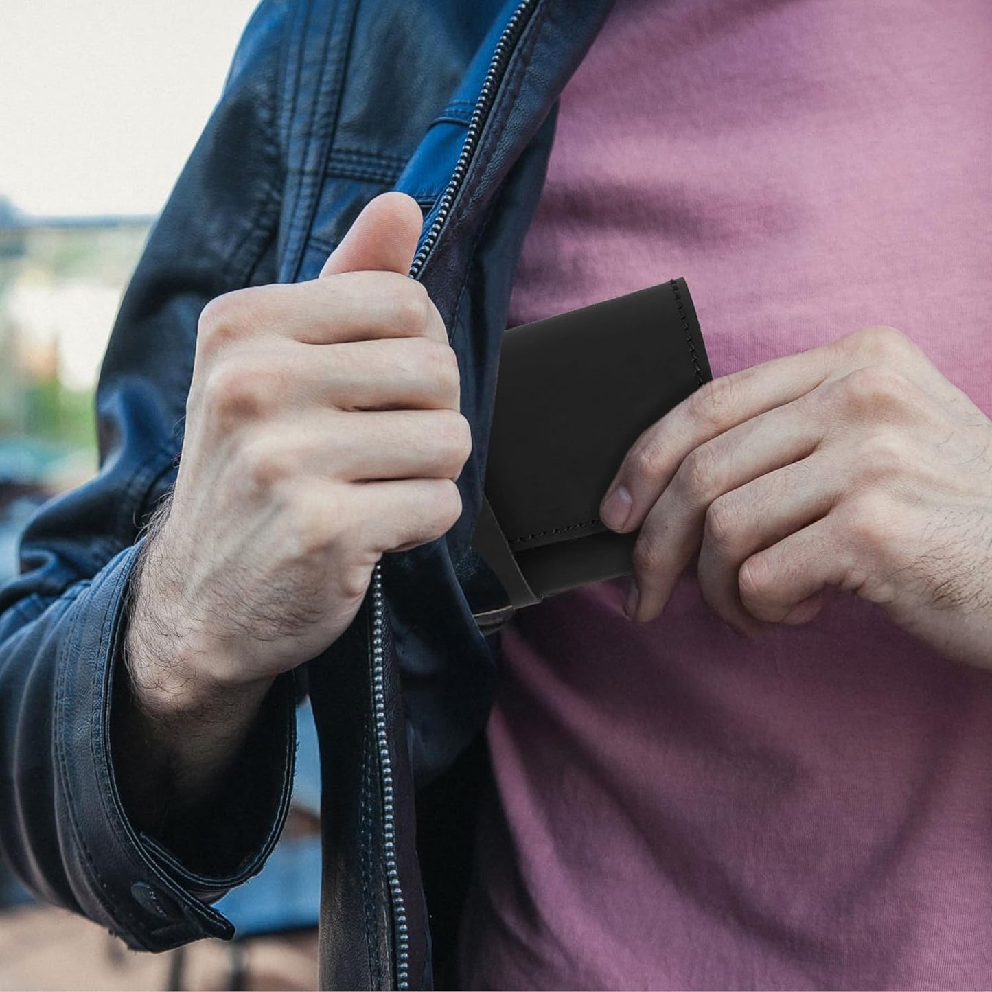 Handcrafted Genuine Leather Tobacco Pipe Pouch – Compact Pipe Roll Organizer for Smoking Accessories – Black Travel Case with Slots for Pipe, Tobacco, Filters & Matches