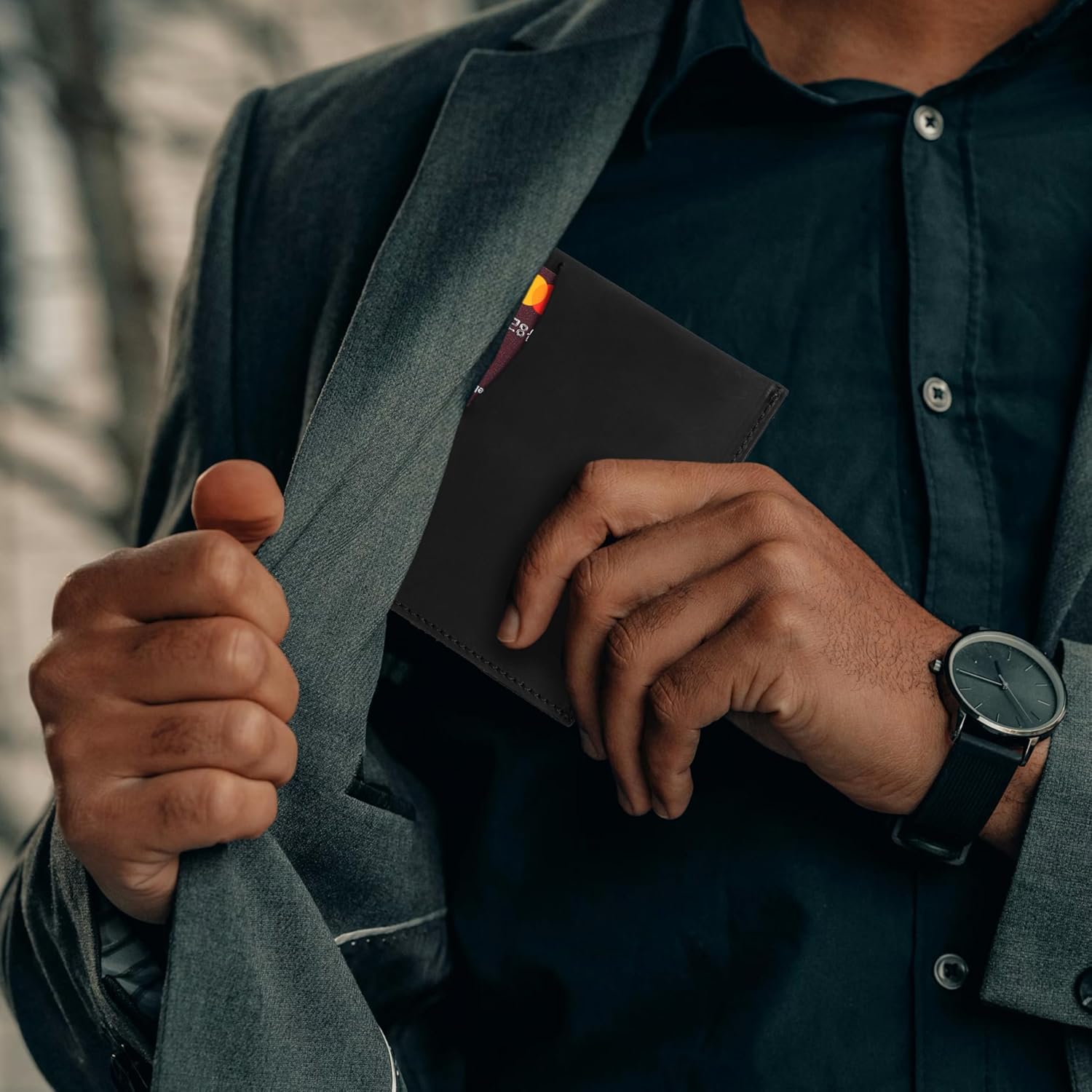 Premium Black Leather Passport Holder – Oil-Tanned Travel Wallet with Card Slots – Slim Rfid-Free Design, Handmade for Men & Women