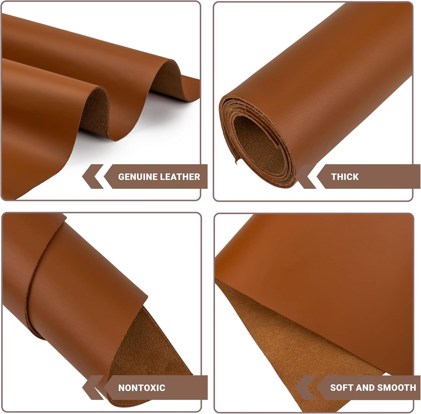 Glossy Full Grain Cowhide Leather Sheets