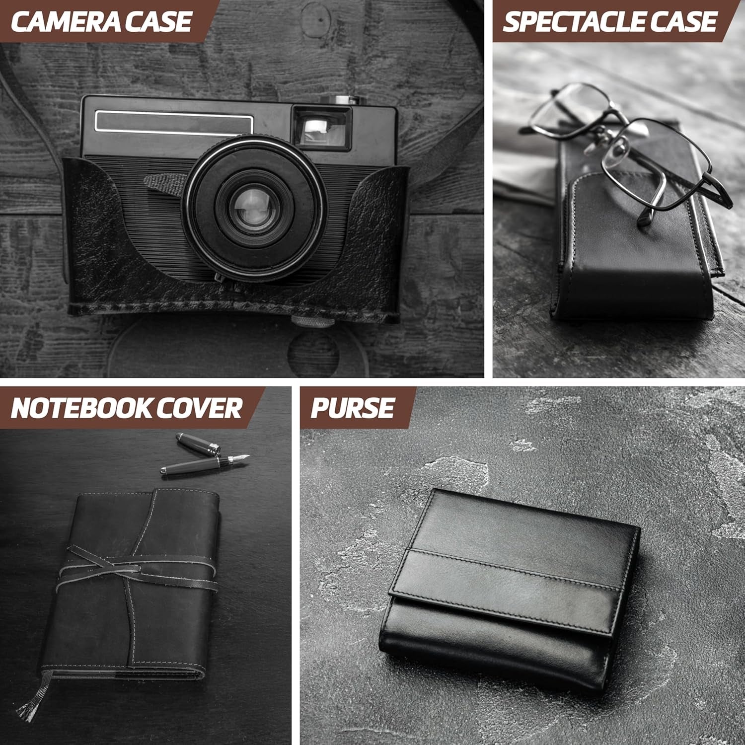 12''X24'' Full Grain Black Leather Sheets for Crafts - Pieces for Leather Working - 1.3MM Thick Cowhide Pieces - Sheet for Sewing Hobby Arts and Crafts