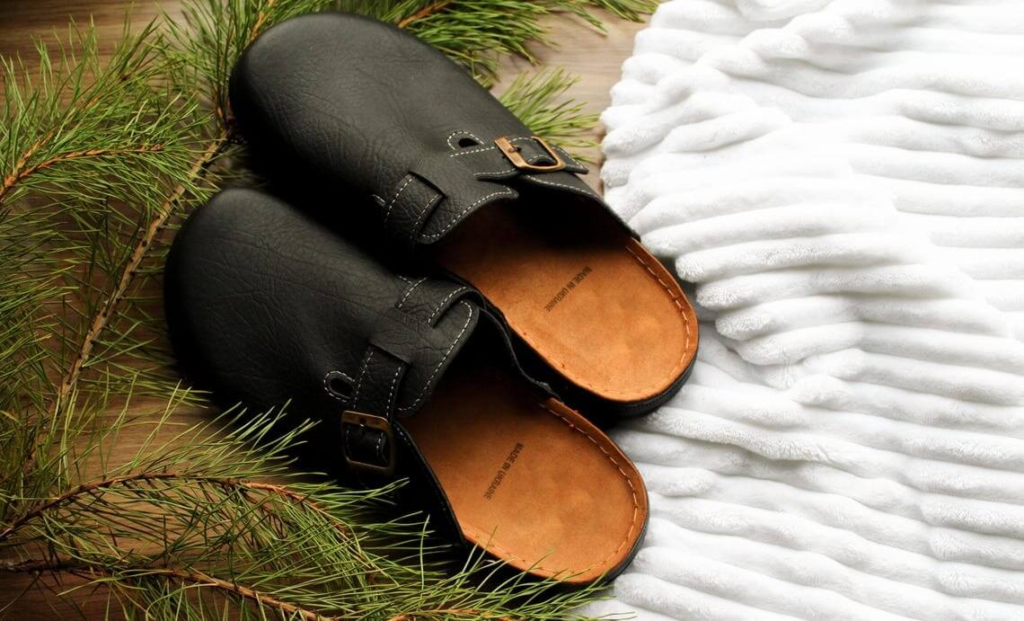 Handmade Slippers with Natural Leather Insole