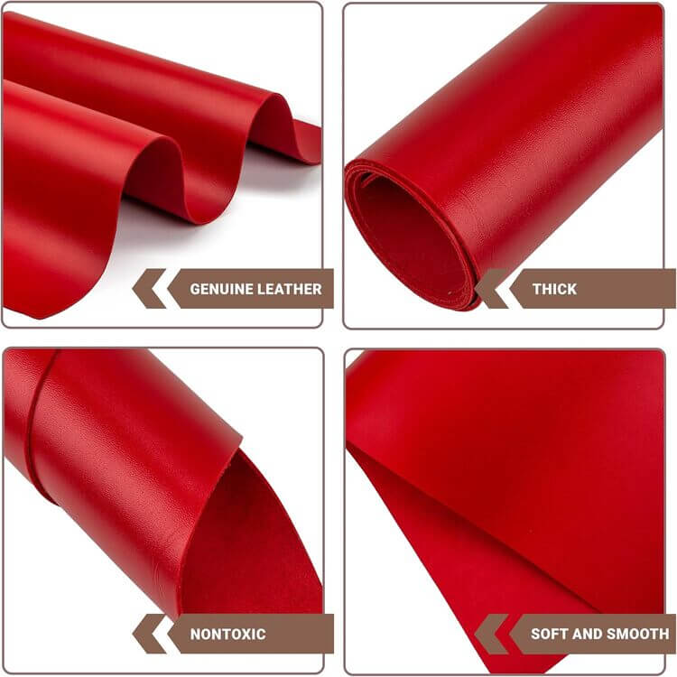 Glossy Full Grain Cowhide Leather Sheets